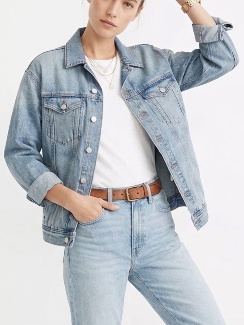 Madewell oversized trucker denim jacket 100% cotton NWOT